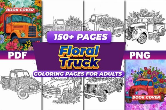 Download Floral Truck Coloring Pages for Adults - Truck coloring pages for adults Collection