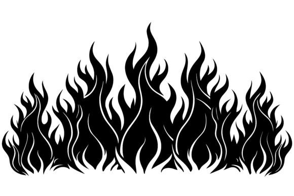 Download Black Flames Silhouette - Premium Resources