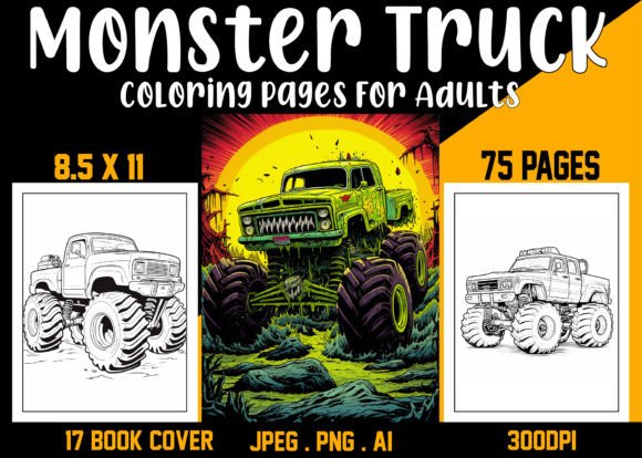 Download Monster Truck Coloring Pages for Adults - Truck coloring pages for adults Collection