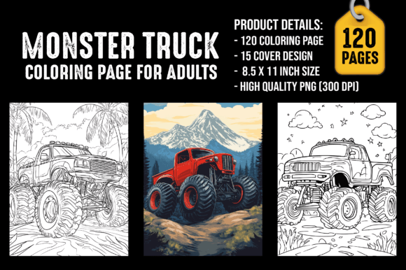 Download Monster Truck Coloring Pages for Adults - Truck coloring pages for adults Collection