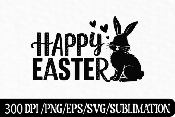 Download Minimalist Happy Easter Bunny Silhouette - Silhouette Collection