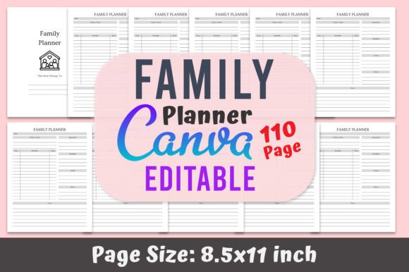 Download Family Planner Amazon KDP Canva Template - Amazon kdp Collection